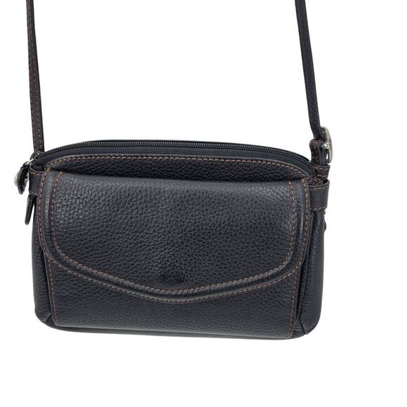 Brighton Black‎ Leather Crossbody Embroidered Multiple Pockets Strap - Picture 7 of 16